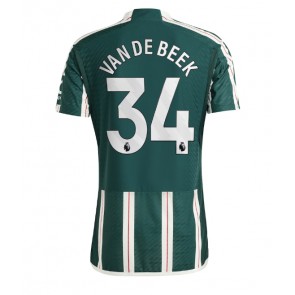Lacne Muži Futbalové dres Manchester United Donny van de Beek #34 2023-24 Krátky Rukáv - Preč